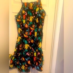 Jcrew fruit print dress/cover up plus size